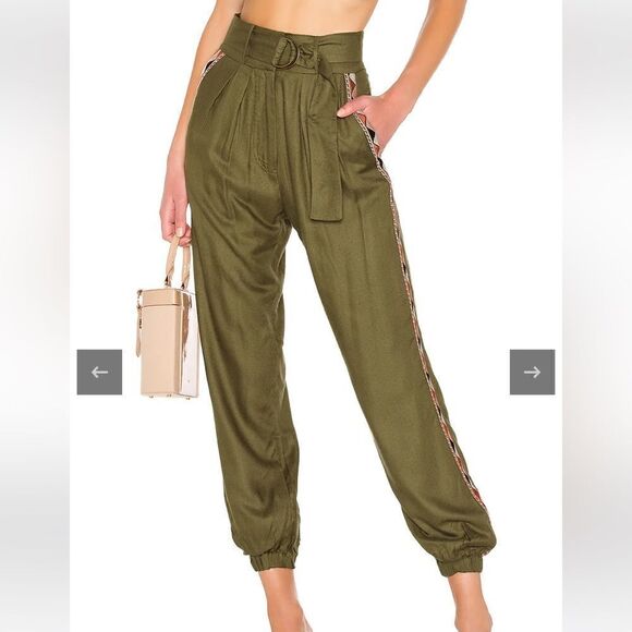 Tularosa Melina Jogger Pants Green Size XL Small Fabric Defect $168 NWT (6-5) - Picture 1 of 8